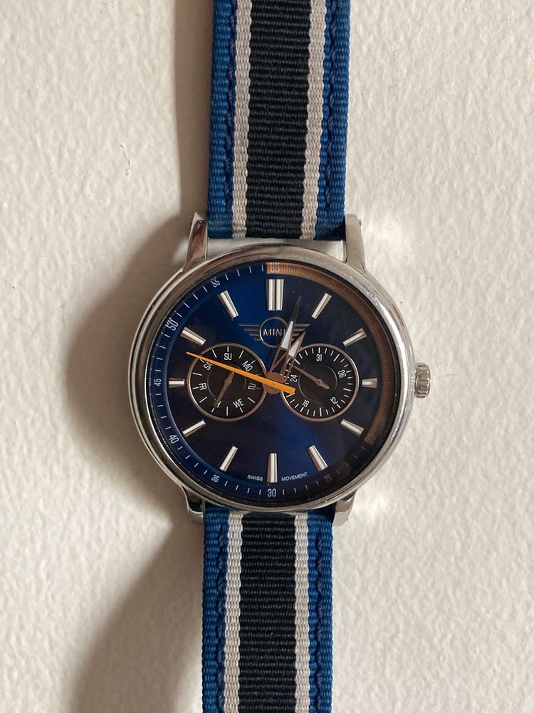 Blue Strap Mini cooper watch