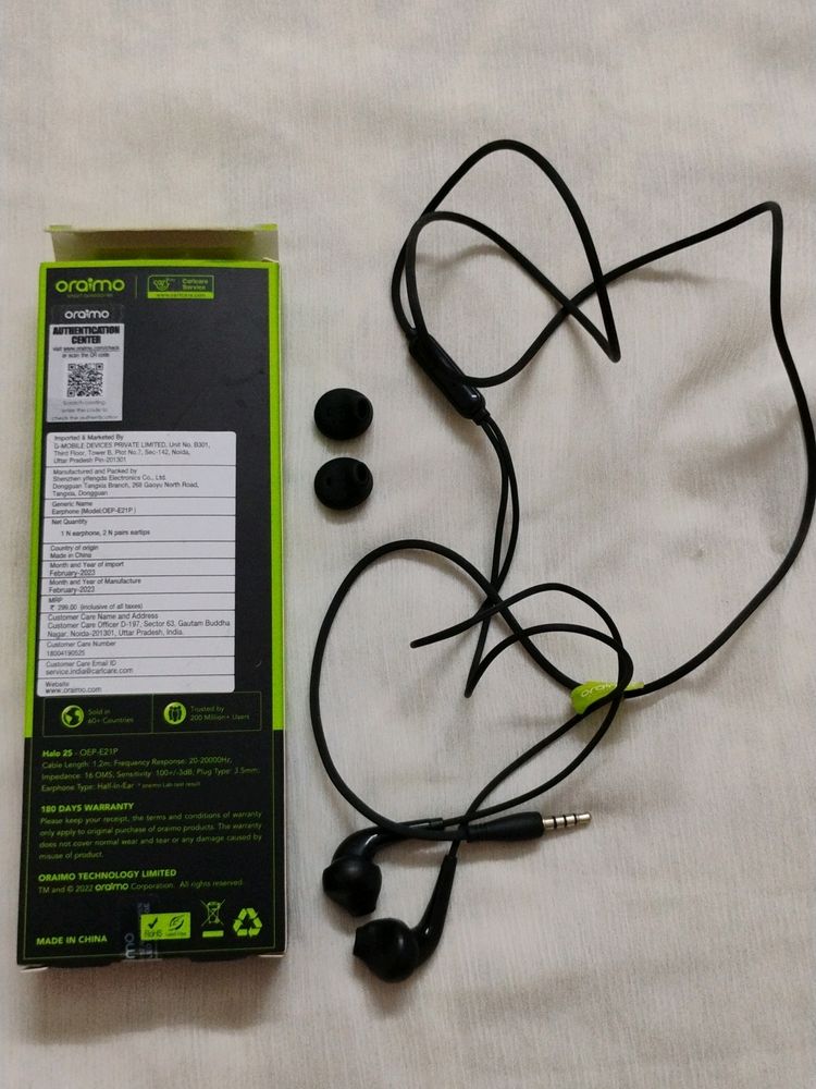 Oriomo Earphones With Mic