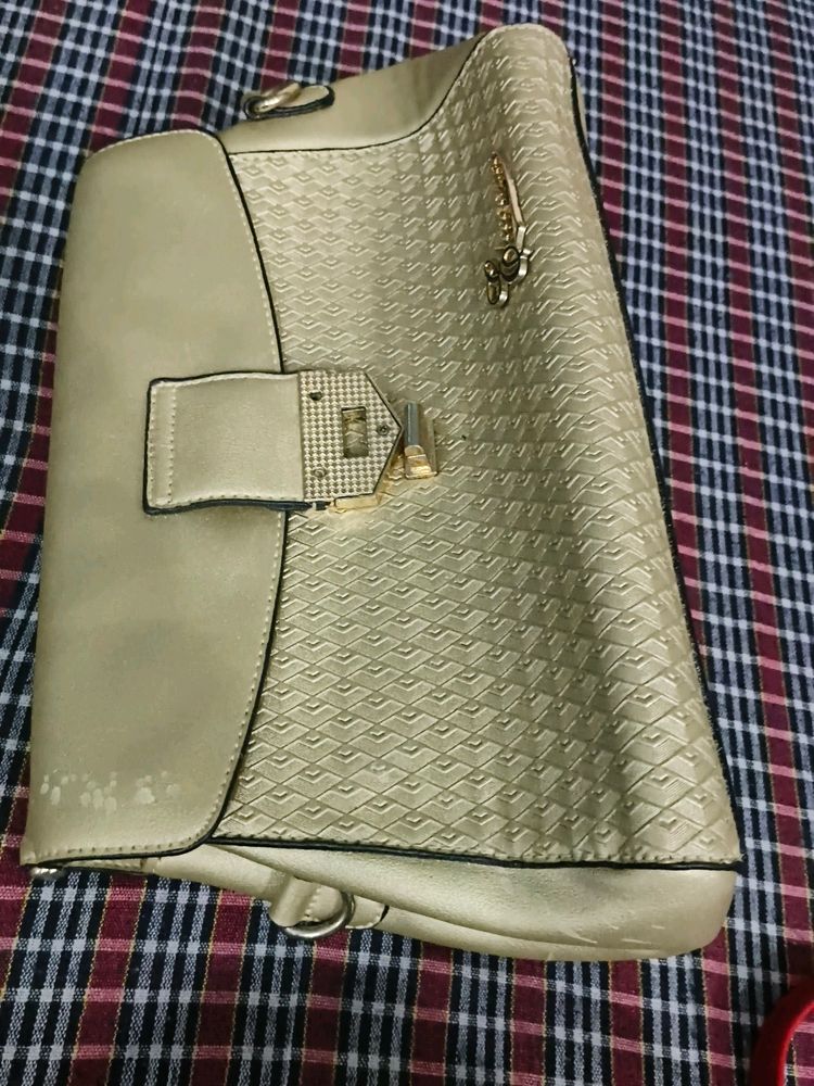 Sling Handbag Silver Colour