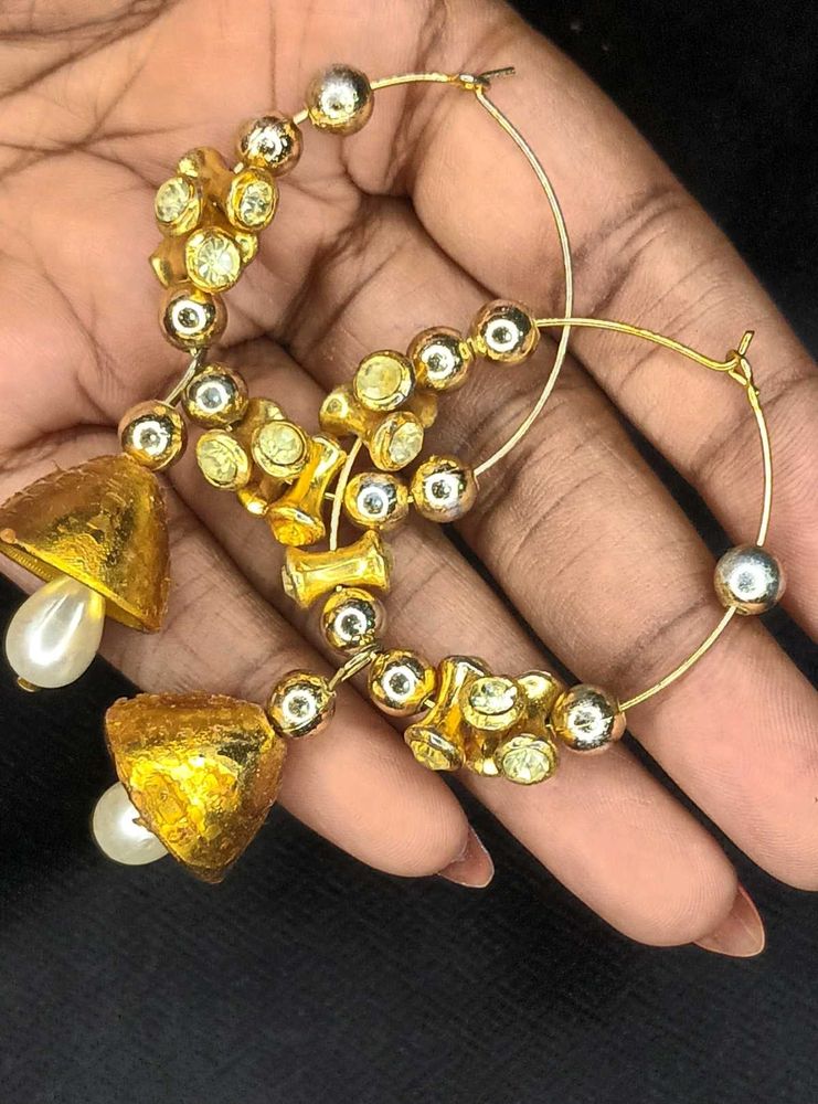 Golden Jhumka Combo