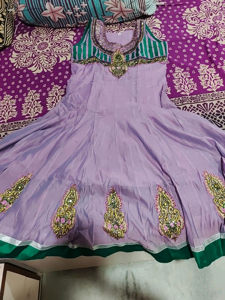 Anarkali Set With Pyjamas And Dupatta