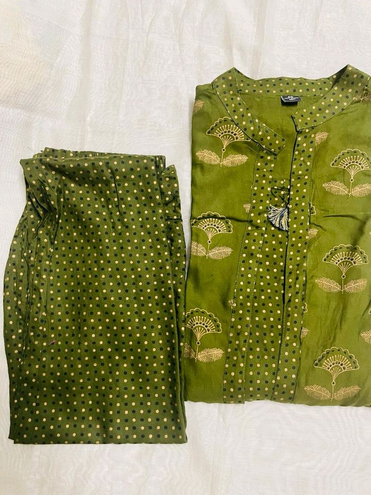 Cotton Blend Very Stylish Kurta Pant Set