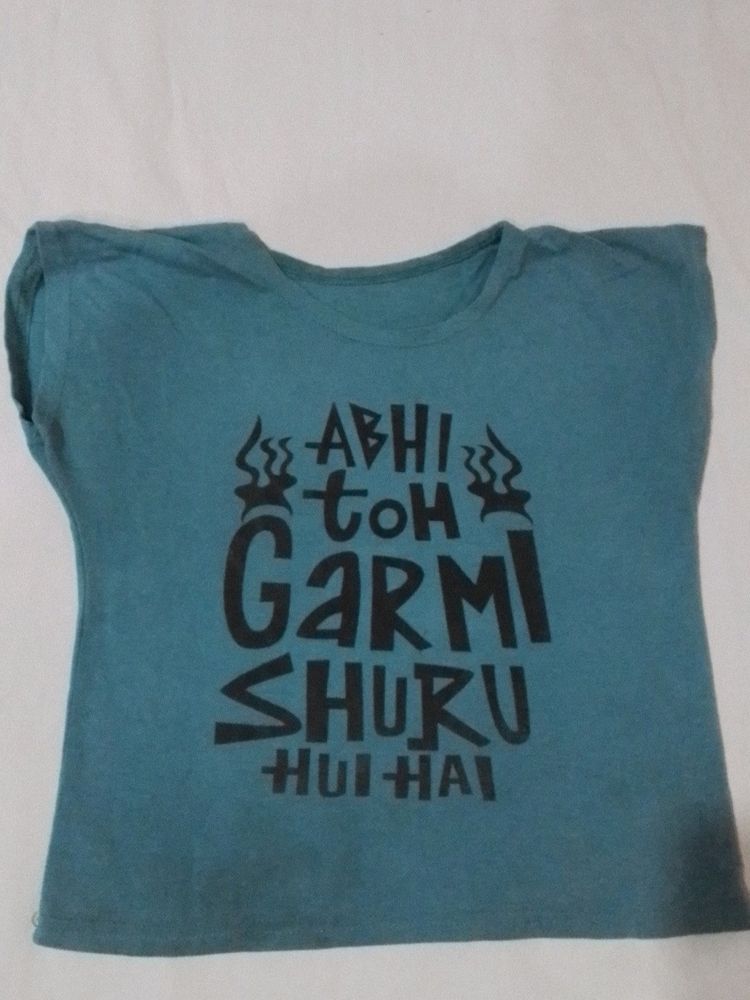 Abhi Toh Garmi Shuru Hui Hai Printed T-shirt