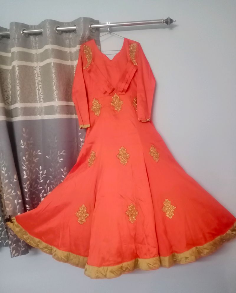 Diomond Work Fanta Color Gown