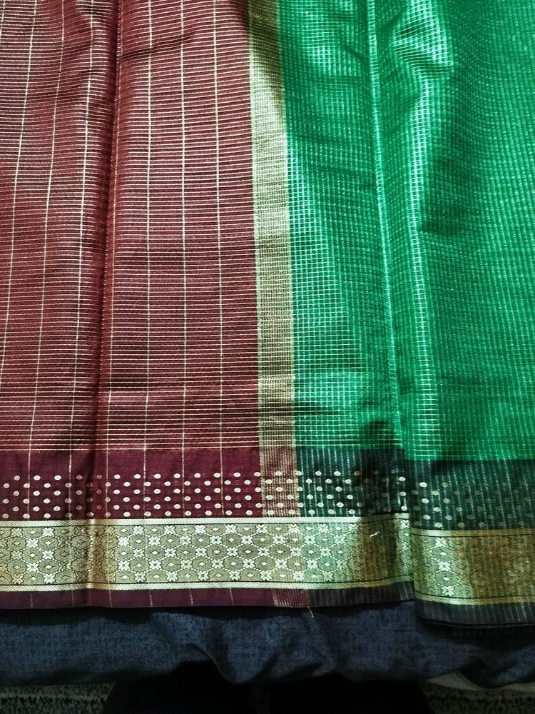 New Saree  With Fall Piko Done