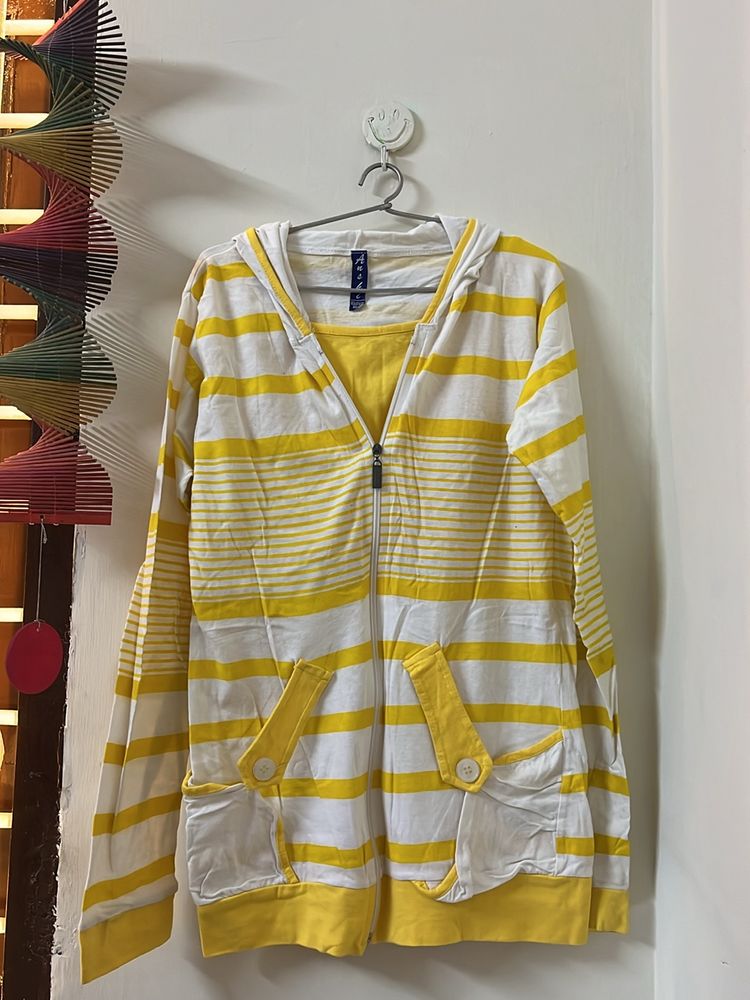 Striped Yellow Summer Hoodie