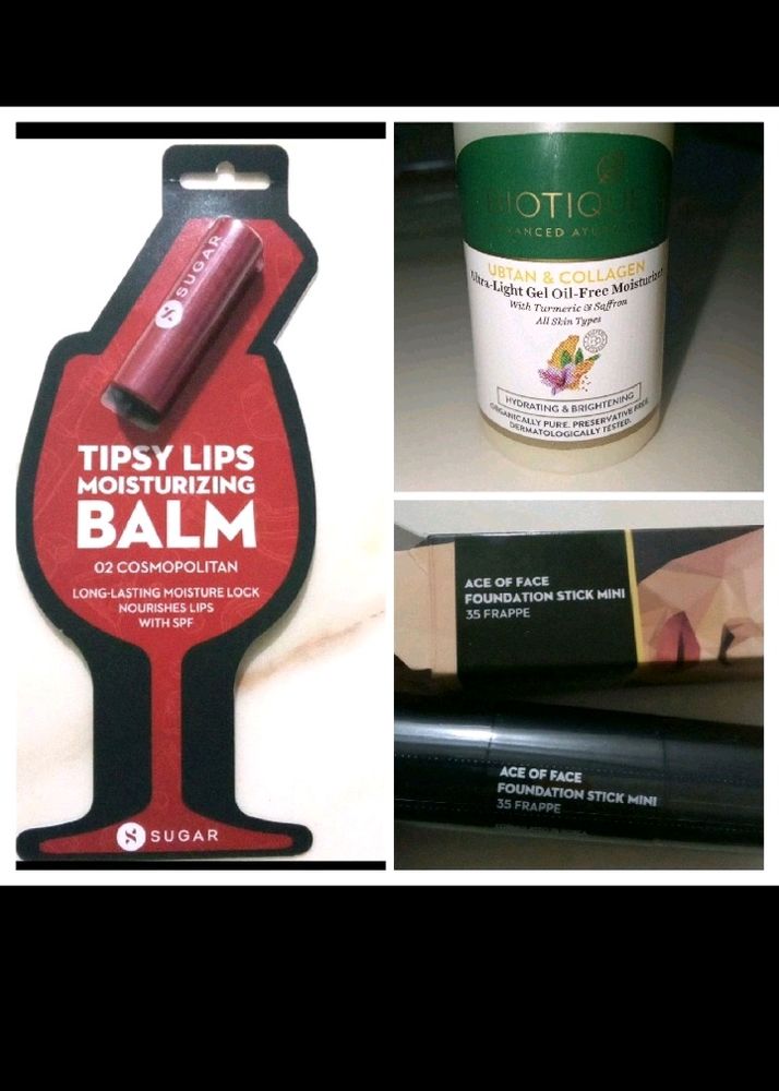 Combo Foundation lip balm and collagen MOISTURIZER