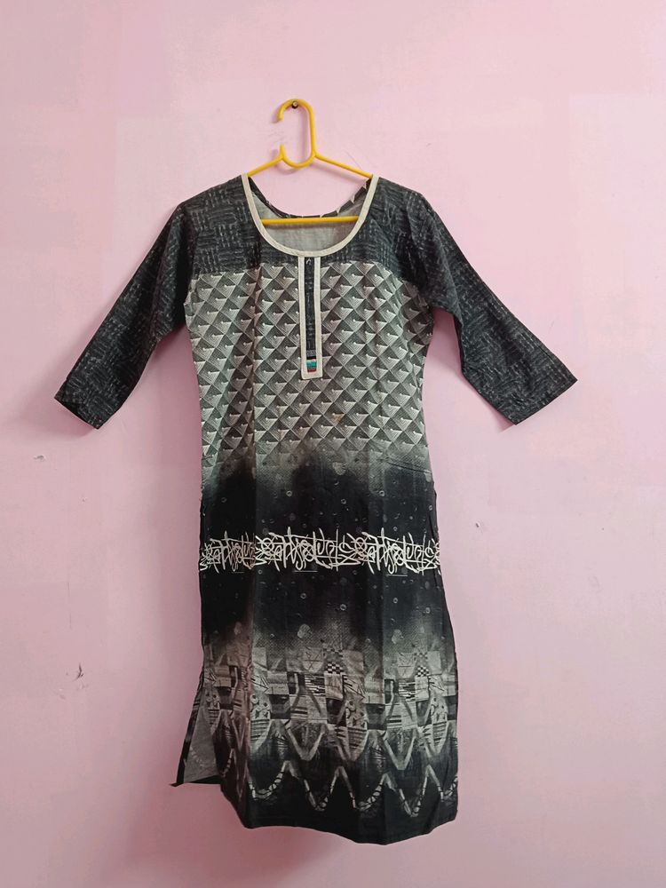 Black Straight Kurti 🌸