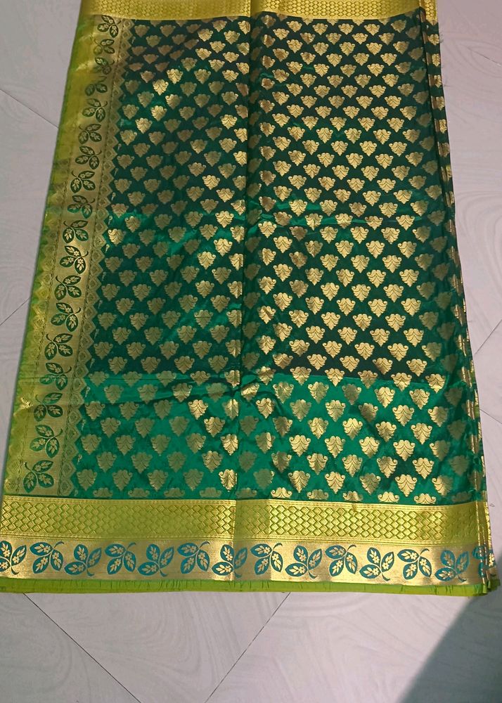 Green Colour Women Kanjeevaram Pattu Saree