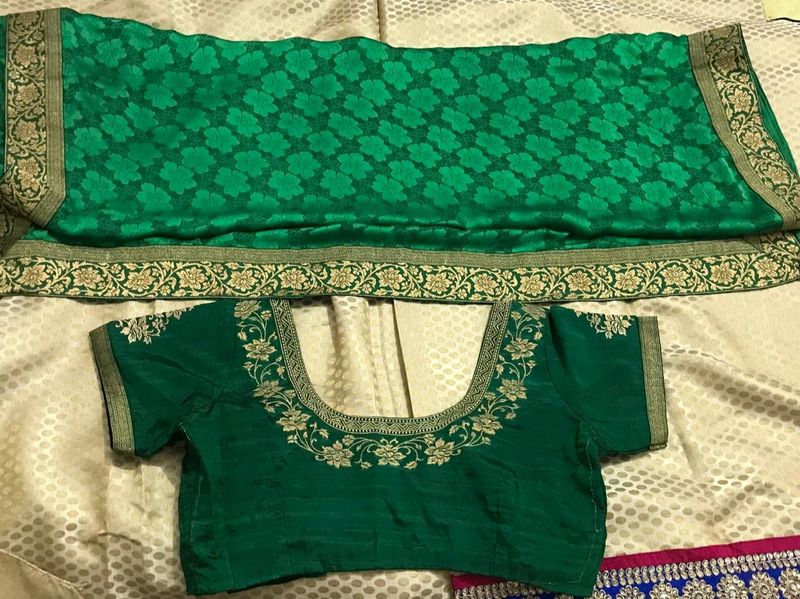 Green Designer Saree