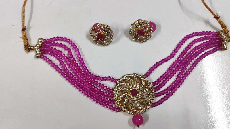 Combo Deal Of Clutch, Necklace Set Nd Jewellery Bx