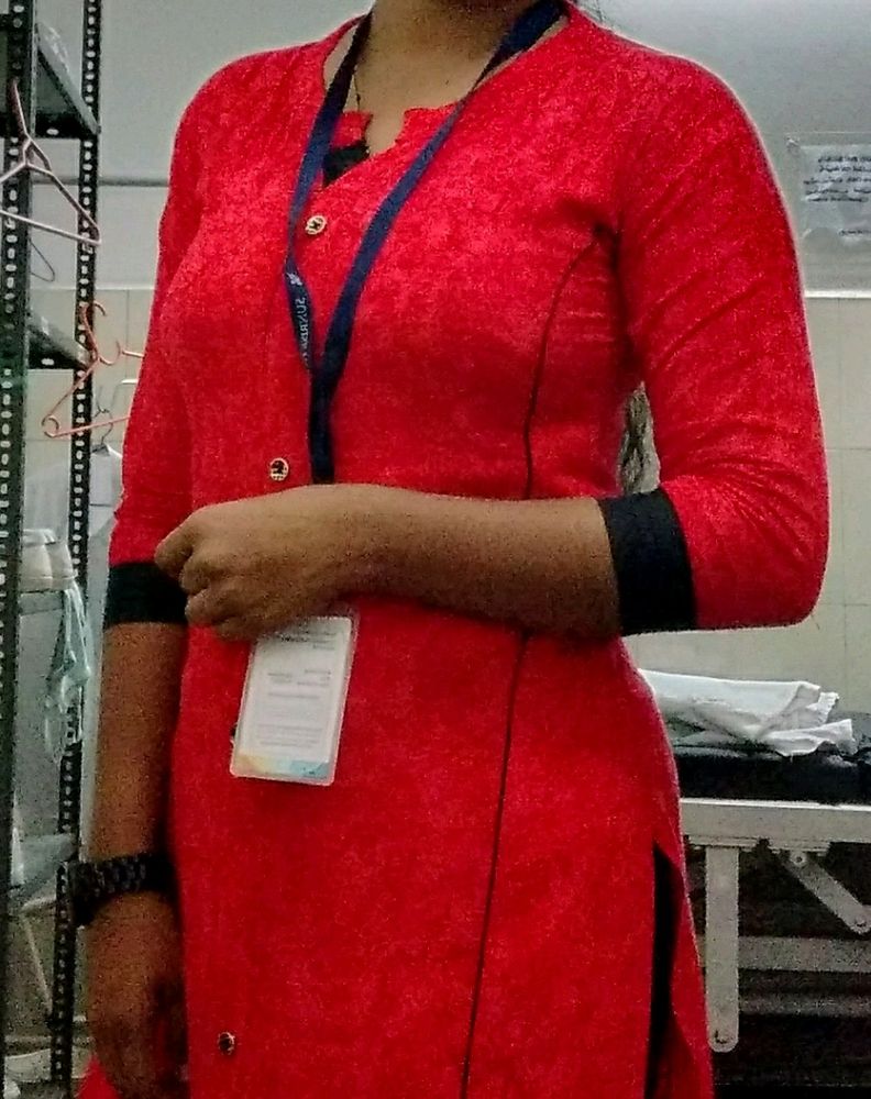 Chilli Red Colour Kurti...