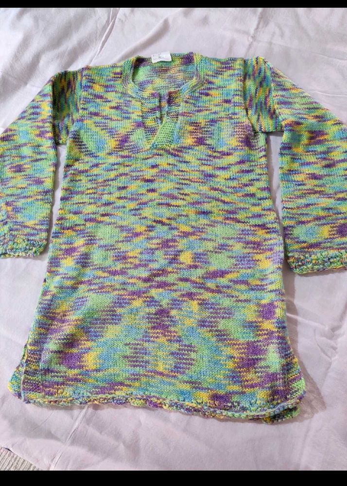 Woollen Kurti For Kids Handmade