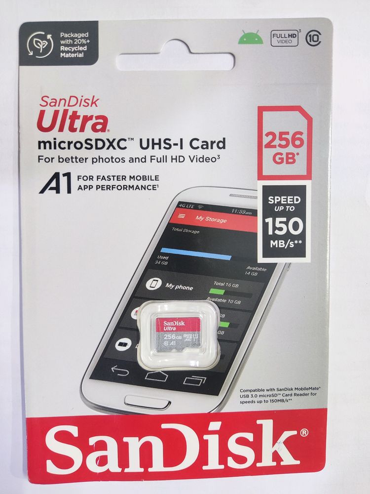 SanDisk Ultra 256 GB Microsd Card