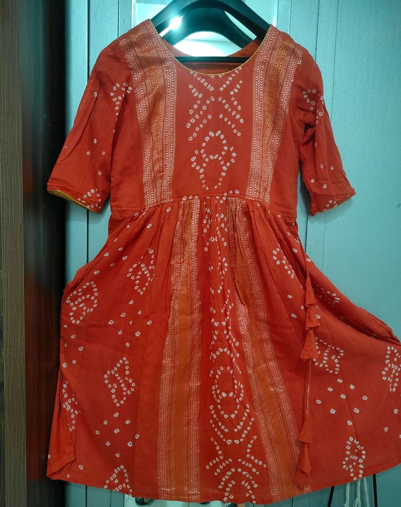 Cotton Bandhni Kurta