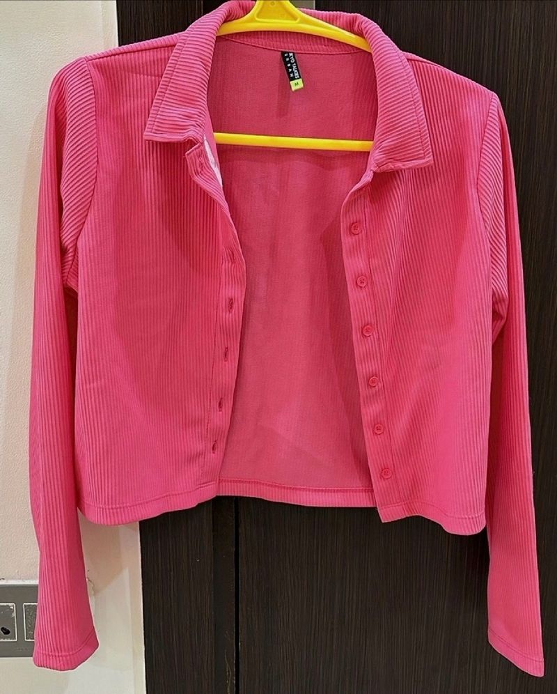 Hot Pink Pinteresty Cardigan Top