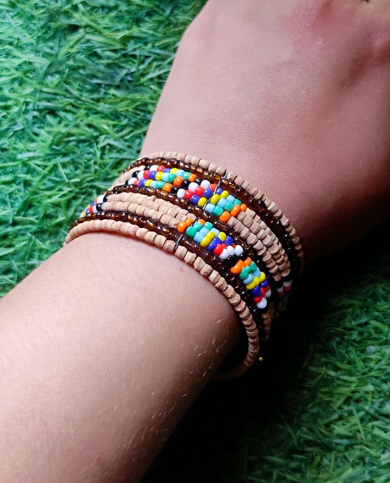 Wooden - Marbals Beaded Bracelet