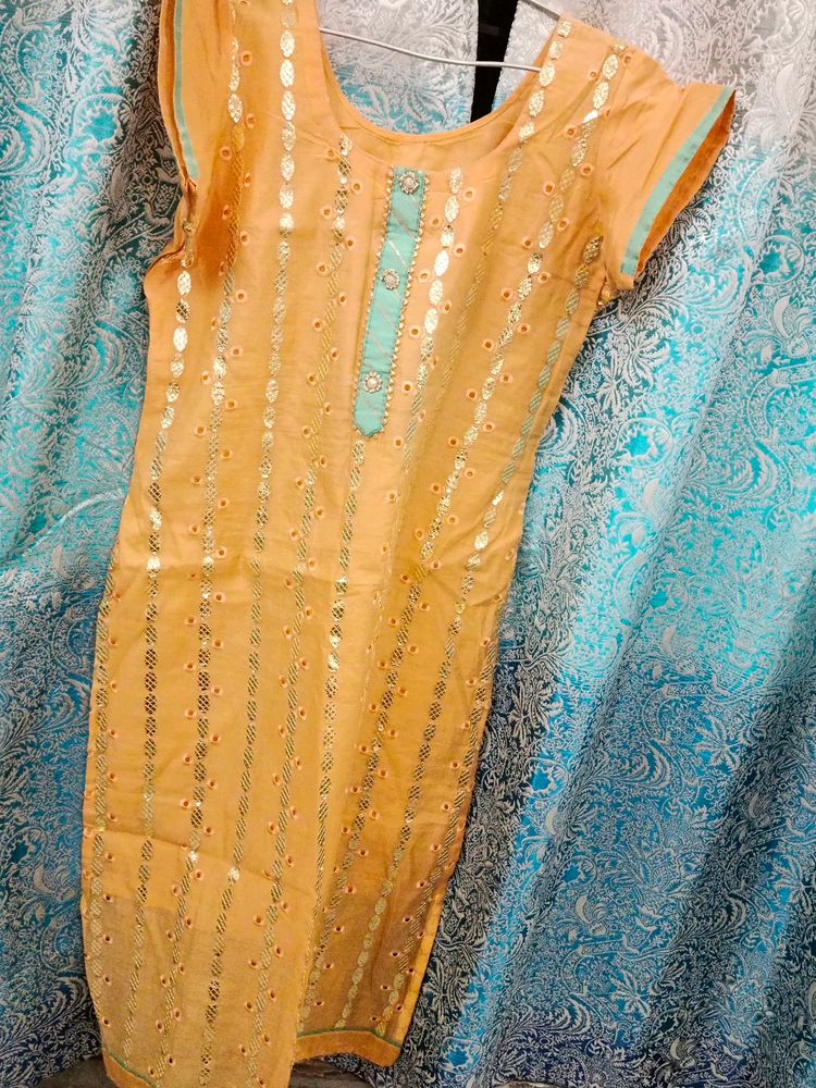 Lastest Kurta ,Pantwith Chanderi Silk Dupatta