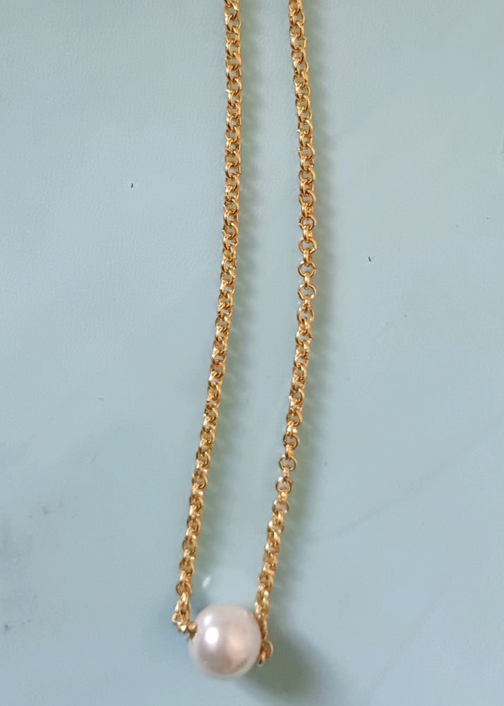 Golden Chain With Pearl Locket