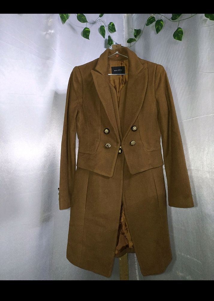 Women Brown Overcoat