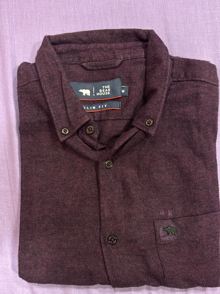 The Bear House Maroon Shirt