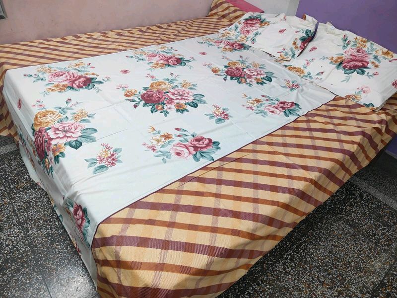 Pure Cotton Bedsheet 90*108