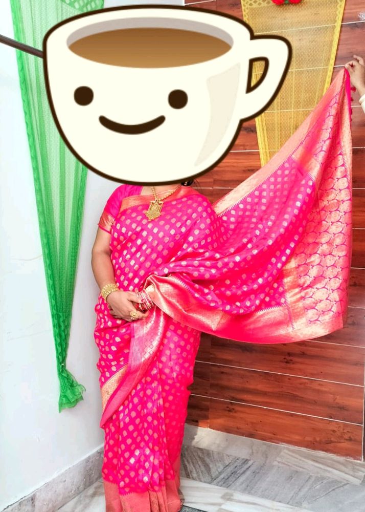 Fully Stitched Banarsi  Saree With Blouse