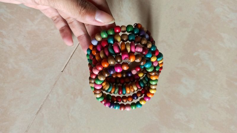 Colourful Layered Bead Bracelet