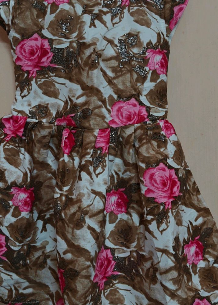 Cotton rose Printed Frock