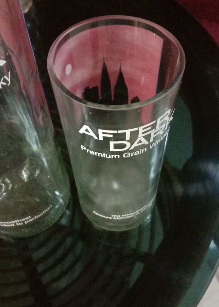 After Dark Whiskey Glass Upcycle