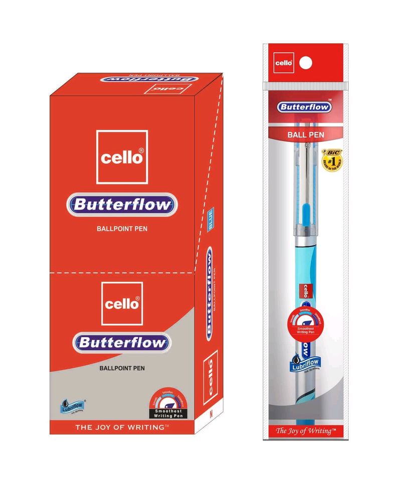 Butterflow Simply Blue Colour Ball Pen