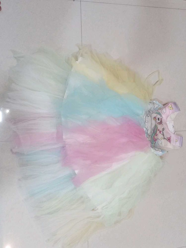 Cute Unicorn Party Dress 👗3-4yrs