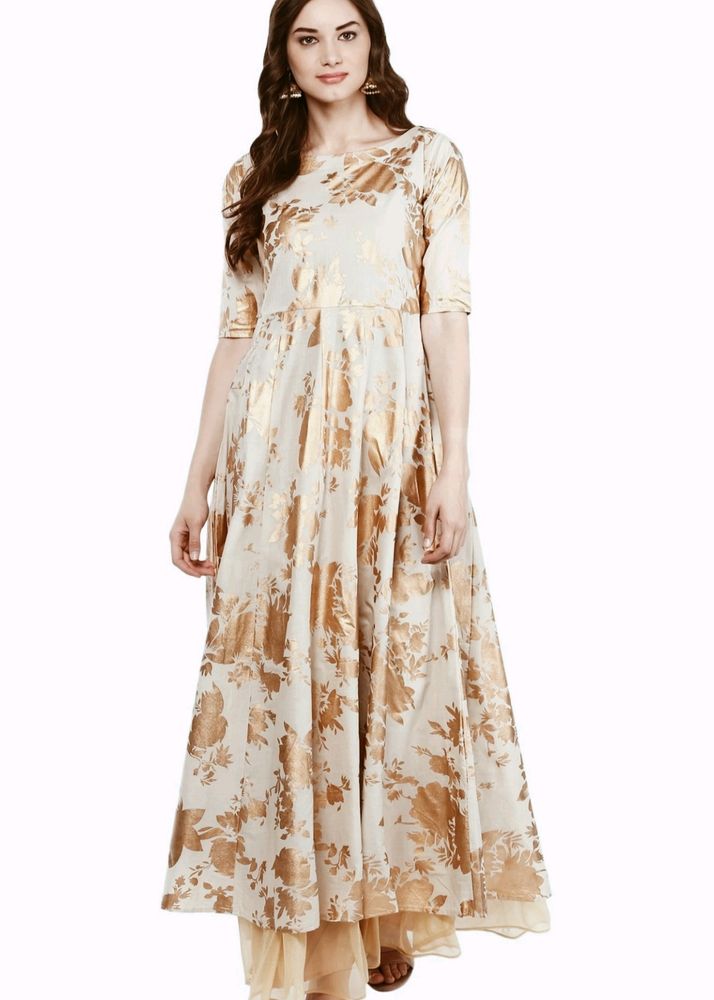 Very Beautiful White Anarkali Kurta