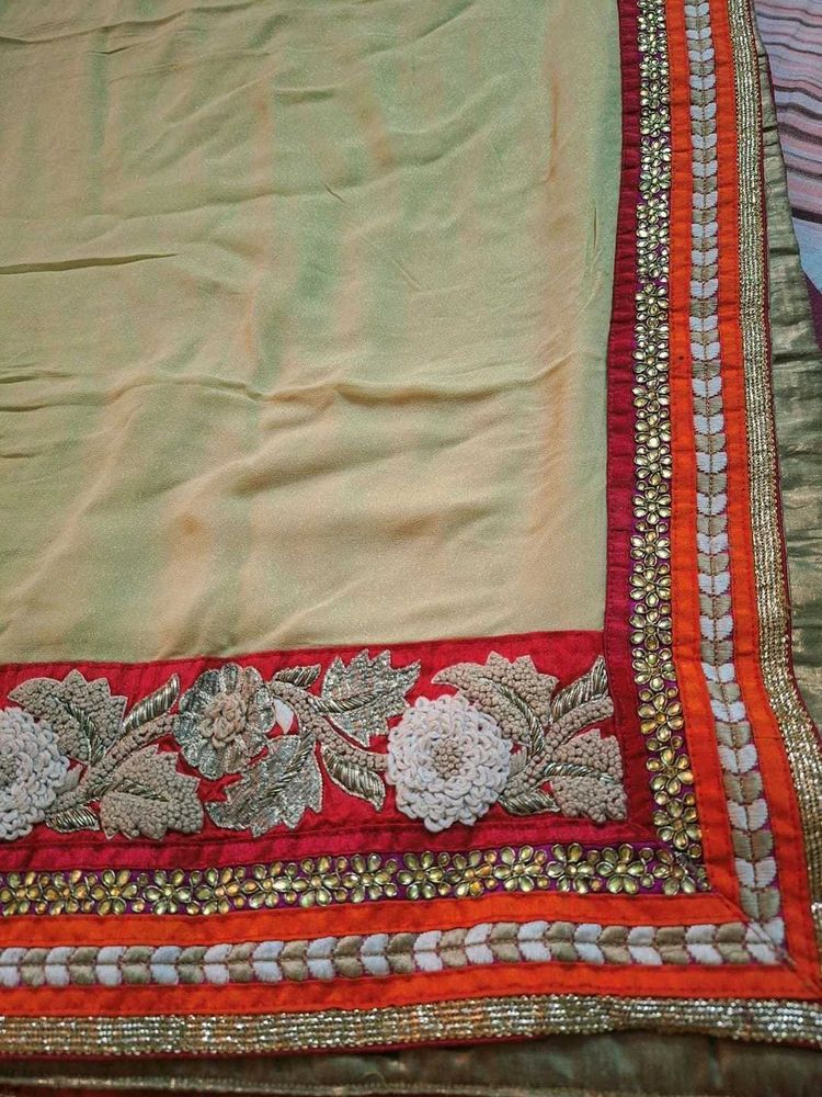 Golden Dupatta For Lehenga