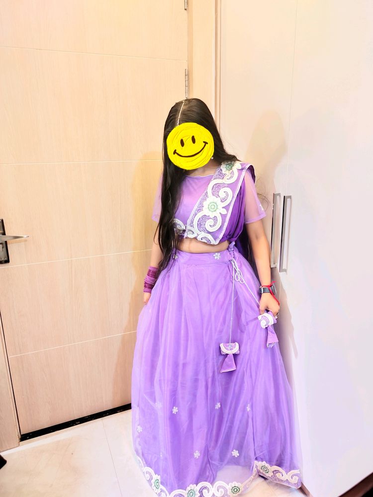 Lavender Beautiful Stitched Lehenga 🥰💗