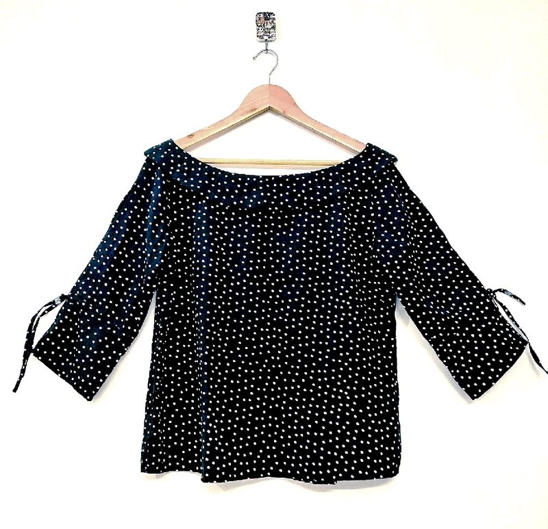 Style Quotient By Noi Casual Polka Print Top Women