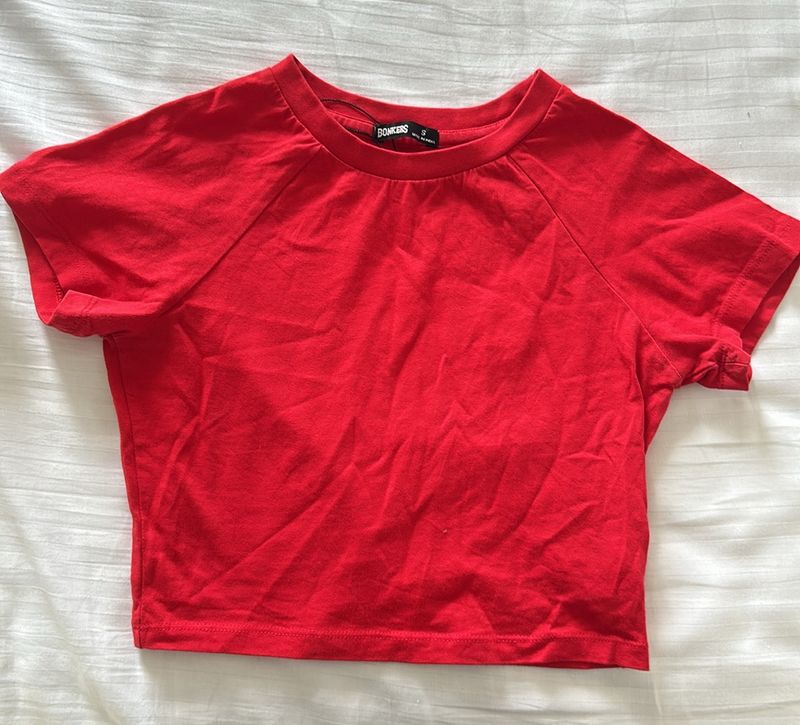 Bonkers Corner Red Cropped Tee