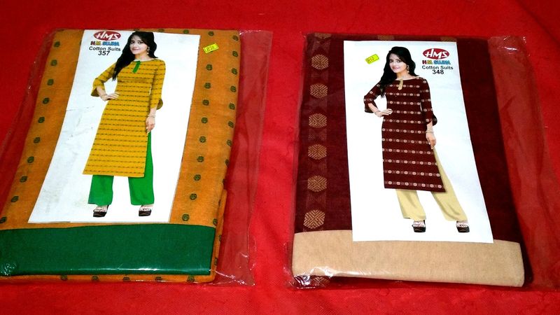 Combo Of 4  Branded Pure Cotton Dress Material