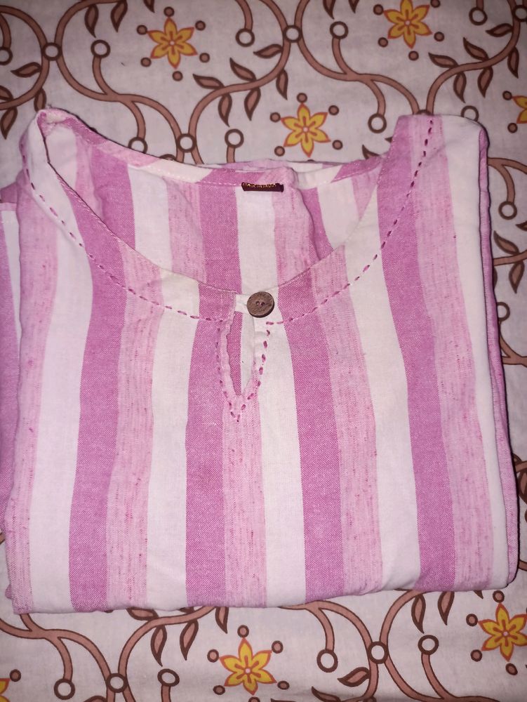 Pink Cotton Kurta 4xl