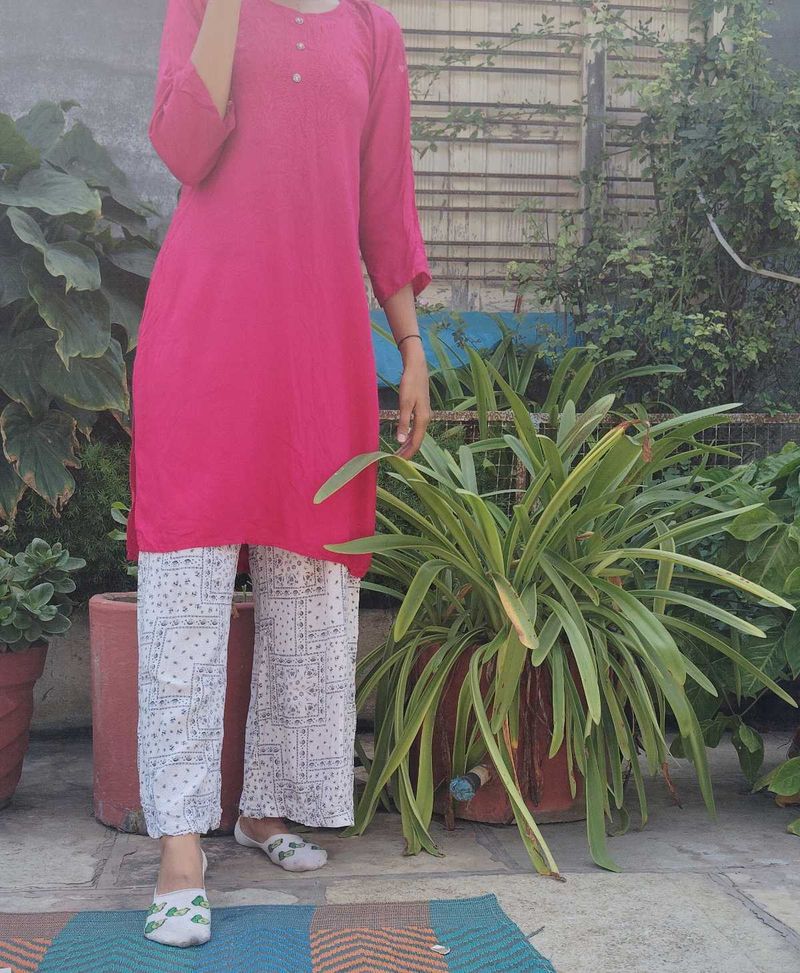 Rose Colour Kurti