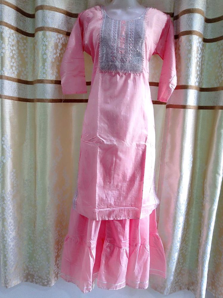 Kurta Garara Set With Dupatta