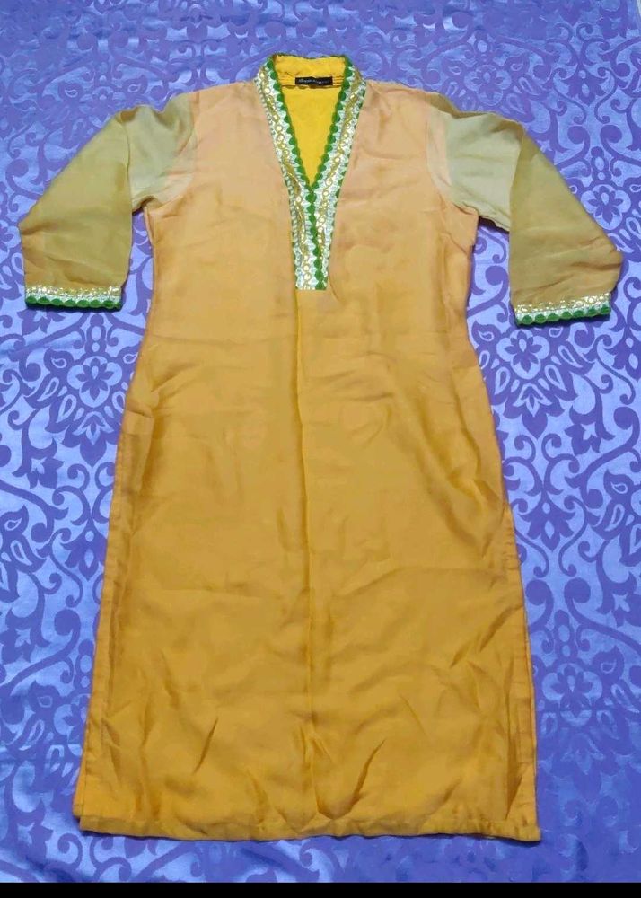 Beautiful ❤️ Latto Pila Colour Kurta For Women