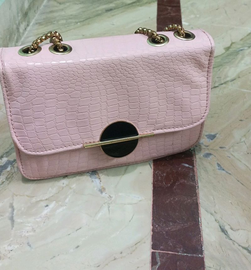 Pink Colour Sling Bag