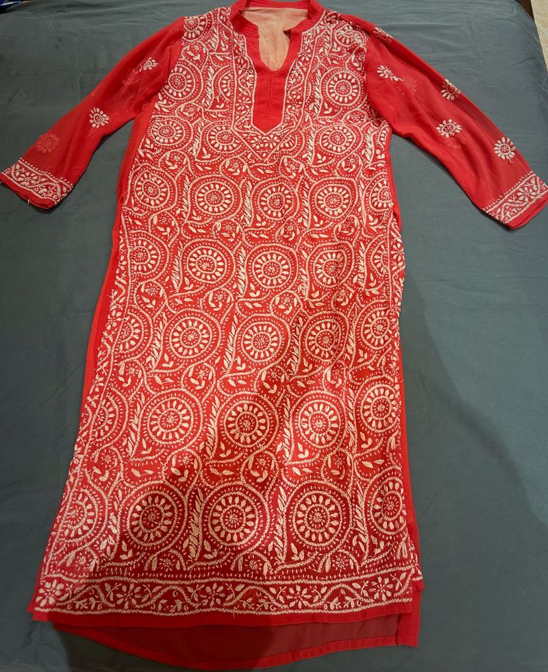 Lucknow Kadhai Pure Georgette Kurta