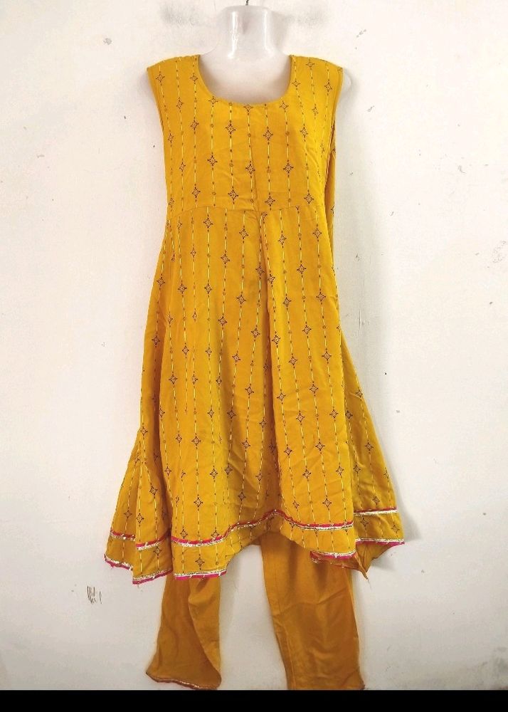 Mustard Color Kurta Set