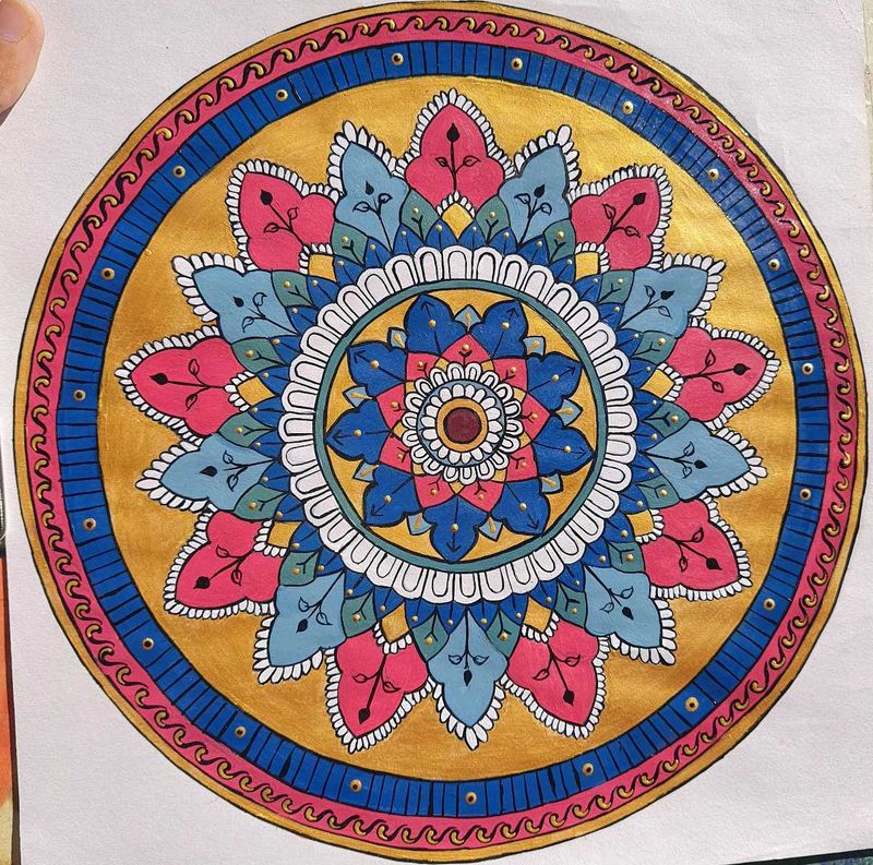 colourfull handmade mandala art design ✨️