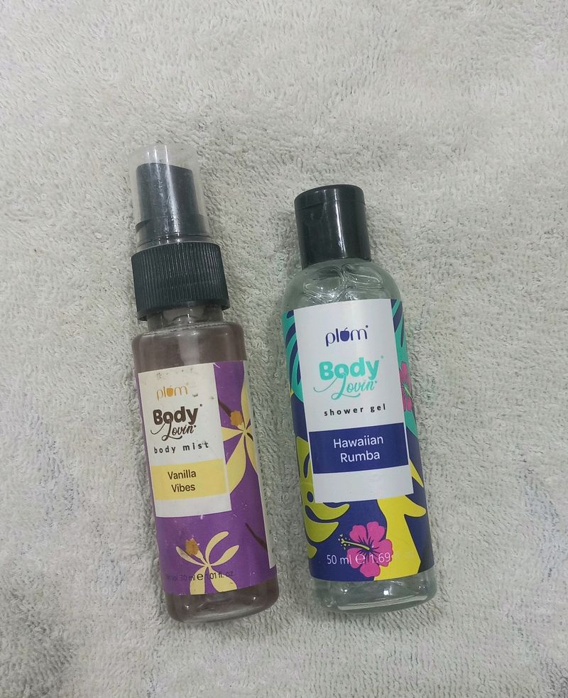 Plum ⚡️Unused⚡️ Body Mist🍦 +Shower Gel🐳