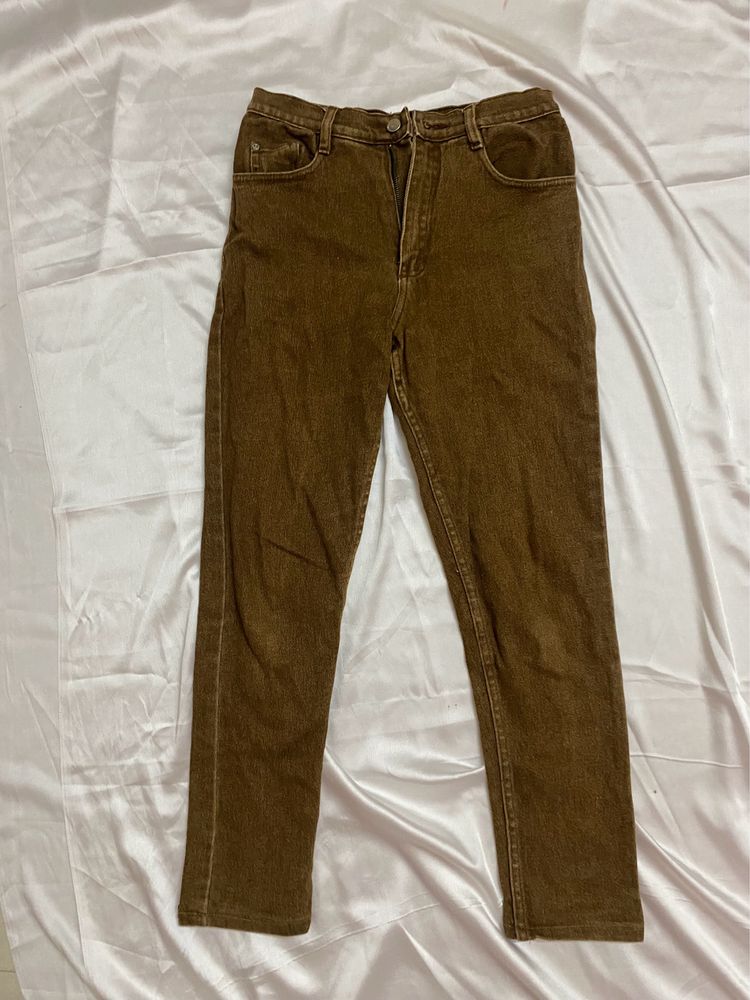 Brown High Waist Jeans