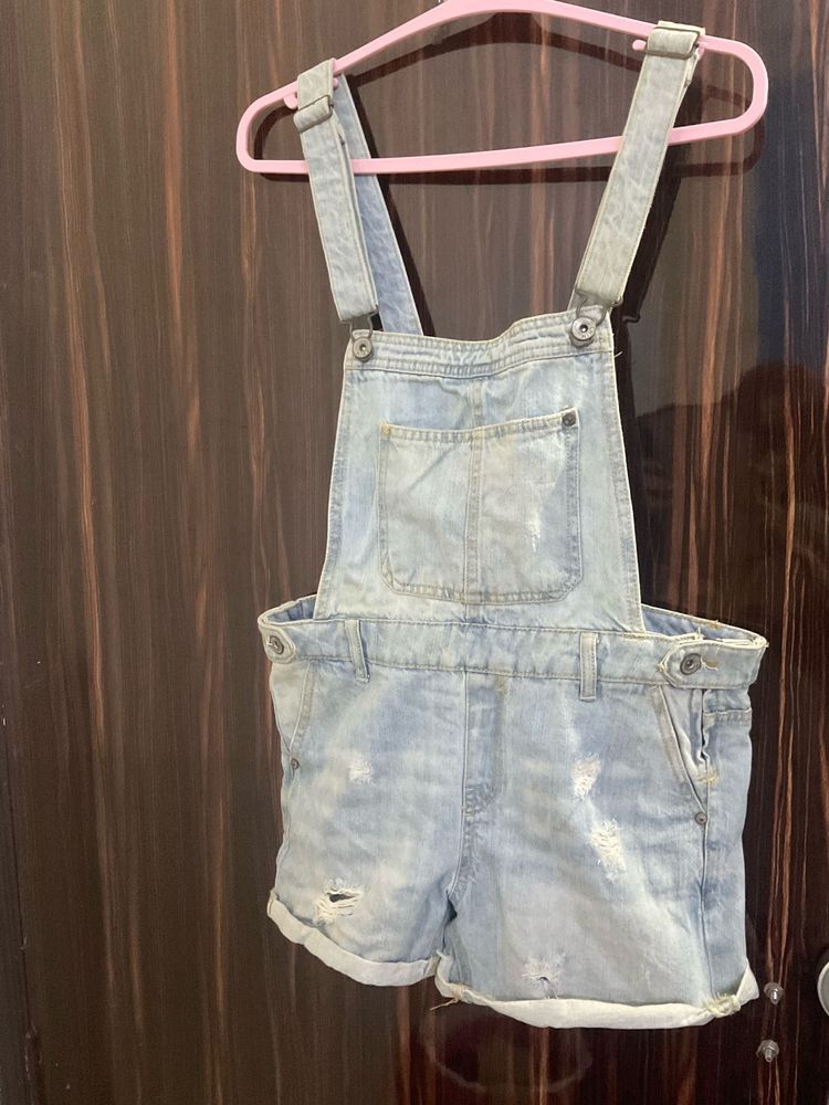 Bershka Demin Dungaree