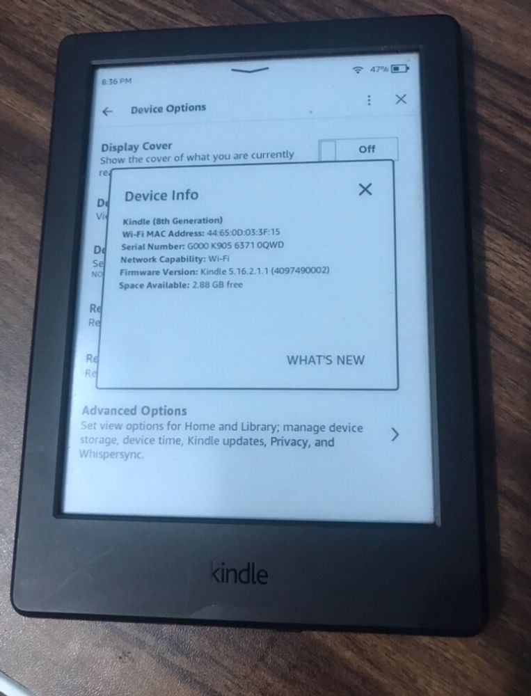 Amazon kindle 8th generation